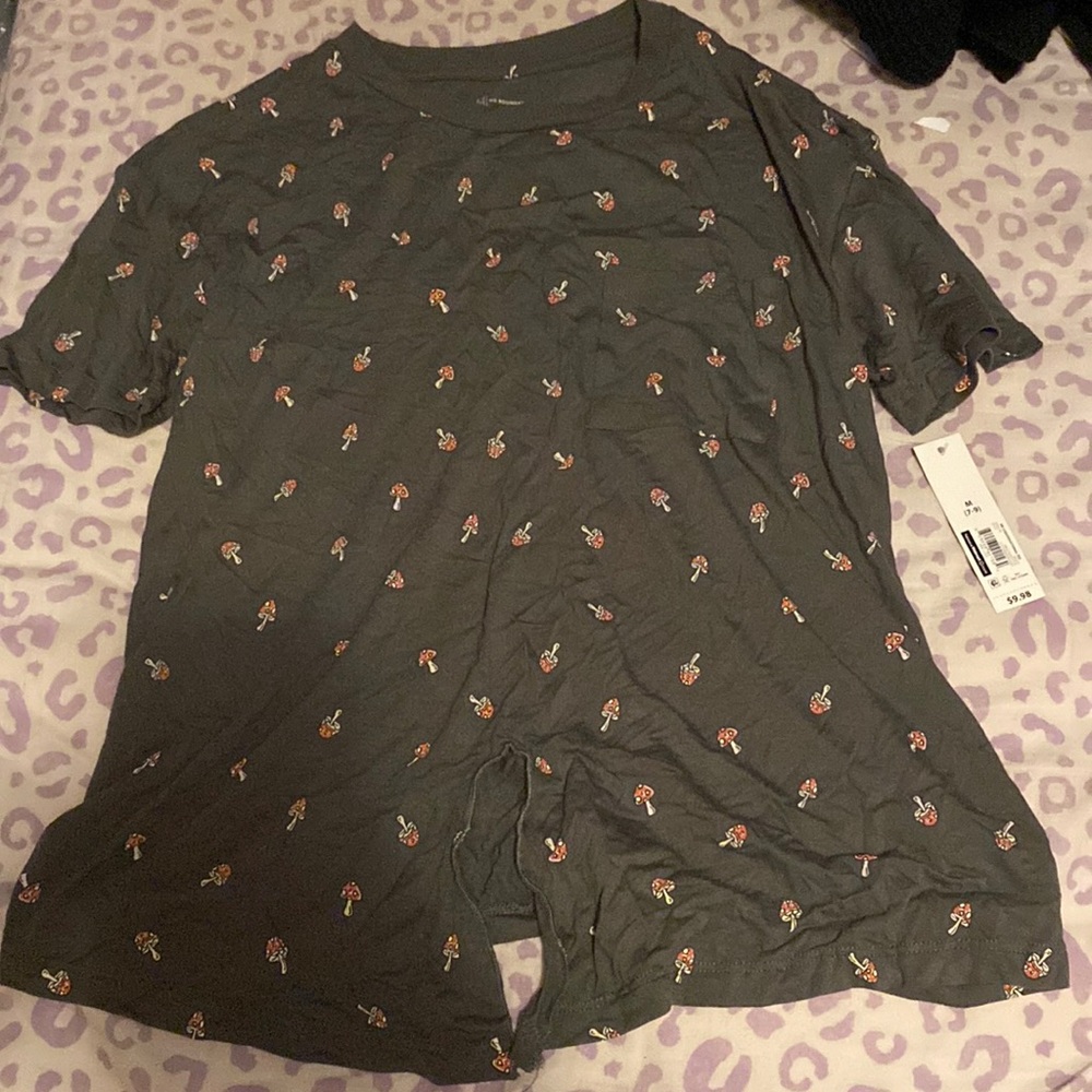 green mushroom shirt